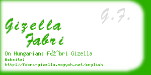 gizella fabri business card